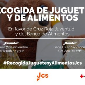 Jcs  recoge alimentos y juguetes en la Plaza de Viares de Suances en favor de Cruz Roja y el Banco de Alimentos