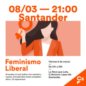 Un total de 14 afiliadas de Cs Cantabria intervienen mañana en el acto ‘Feminismo Liberal’