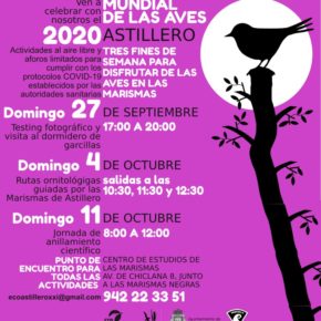 Astillero celebra el Día Mundial de las Aves con actividades con aforo limitado y medidas de prevención contra el COVID-19