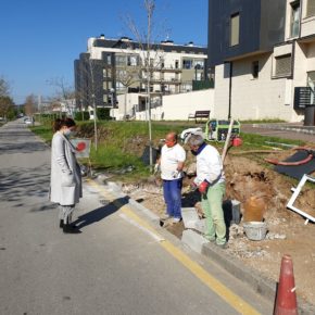 Astillero instala un nuevo paso accesible de peatones en la calle Nemesio Mercapide