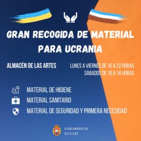 El Ayuntamiento de Astillero realiza una gran recogida de material para Ucrania