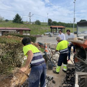 Iniciadas las obras de arreglo de la rotonda Paco Gento en Guarnizo