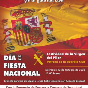 Astillero celebra un homenaje a la Bandera de España y a la Guardia Civil por el Día de la Hispanidad