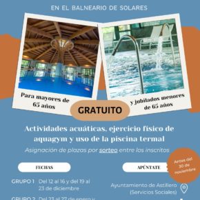 El Ayuntamiento de Astillero ofrecerá visitas al Balneario de Solares para personas mayores